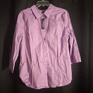 Purple Button-Up Shirt